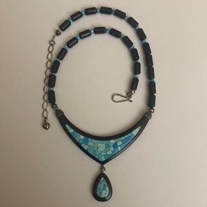 Jay King Mine Finds Onyx, Turquoise and Sterling Silver